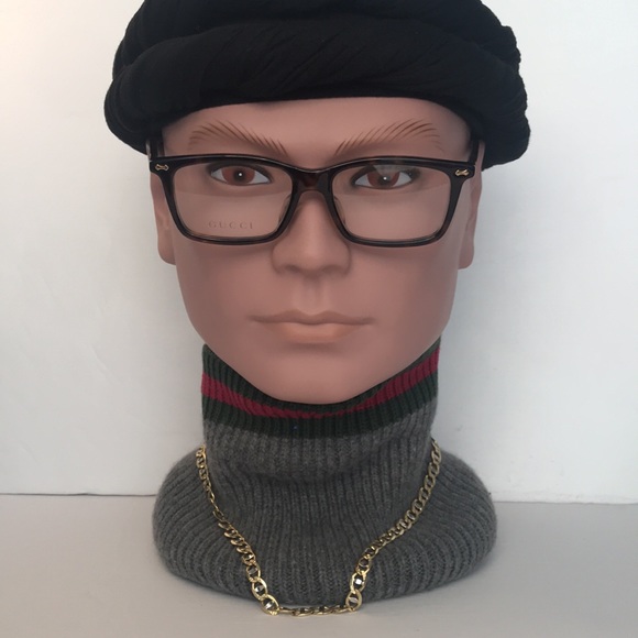 Auth - New - Gucci GG0191OA 006 HAVANA HAVANA TRANSPARENT MEN OPTICAL EYEGLASSES - Picture 3 of 16